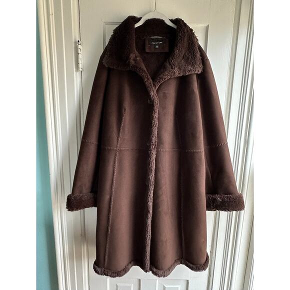 Vintage Jones New York Faux Suede Penny Lane Coat - Picture 2 of 8